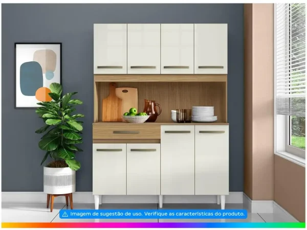 Cozinha Compacta Aramóveis Cleo 8 Portas - Image 3