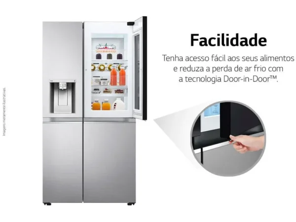 Geladeira/Refrigerador LG Frost Free Side by Side 598L com Dispenser de Água GC-X257C - 220V - Image 6