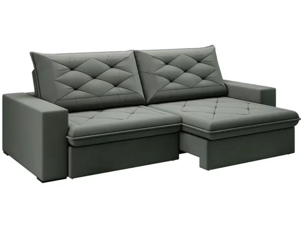 Sofá 4 Lugares Retrátil Reclinável Suede Veludo Premier Flexforma Estofados - Image 2