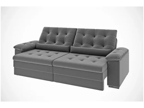 Sofá 2 Lugares Retrátil Reclinável Suede Phormatta Colômbia - Image 4