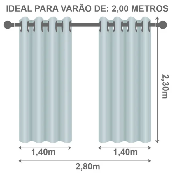 Cortina Blackout PVC 2,80 m x 2,30 m - Bege - Image 5
