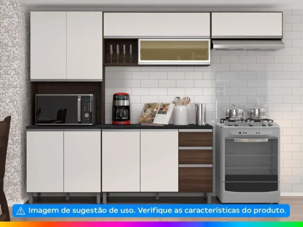 Cozinha Completa Poliman Móveis Evidence Nicho - Image 3