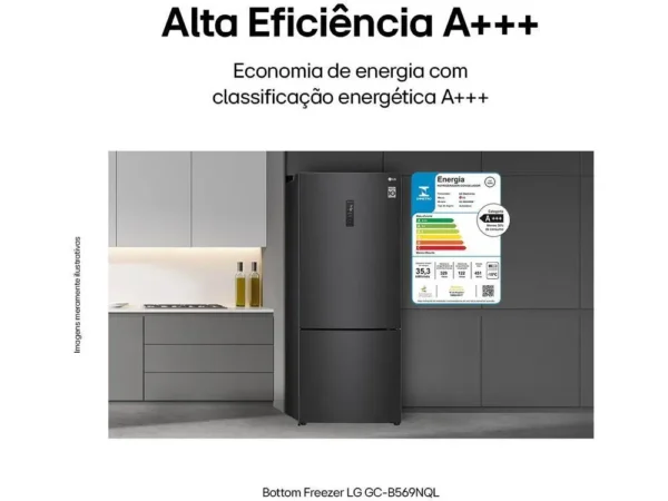 Geladeira/Refrigerador LG Frost Free Smart Preta - 110V - Image 3