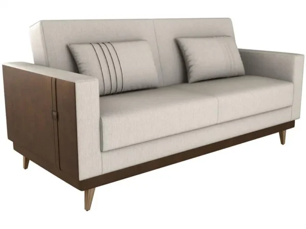 Sofá-cama 3 Lugares Casal Reclinável Linho Matrix Esther - Image 3